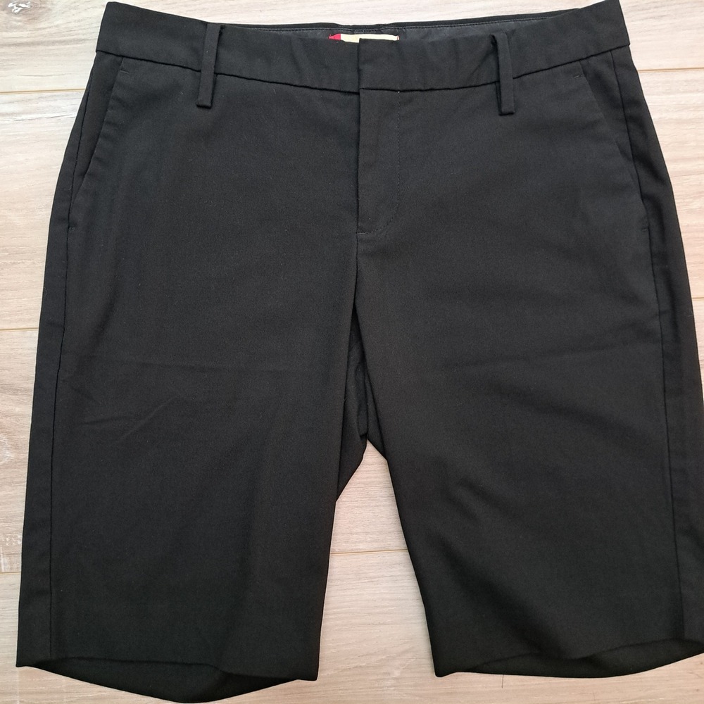 GAP Y2K Black Bermuda Trouser Shorts Stretch Mid Rise 2007 Womens Size‎ 6
